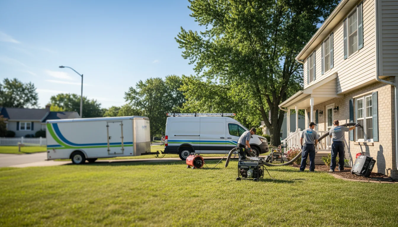 Flooded Basement Restoration And Cleanup With Repair in La Crosse, KS near me